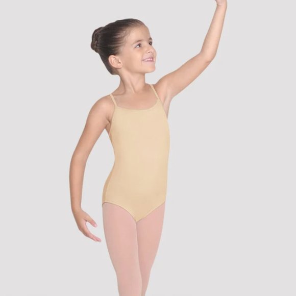 BLOCH I NWOT Nude Sand Colored Parem Camisole Leotard, Youth 14 - Picture 1 of 14